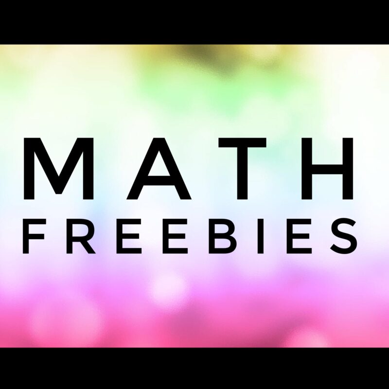 Math Free Use Math Freebies! - Teaching Ideas Made Easy