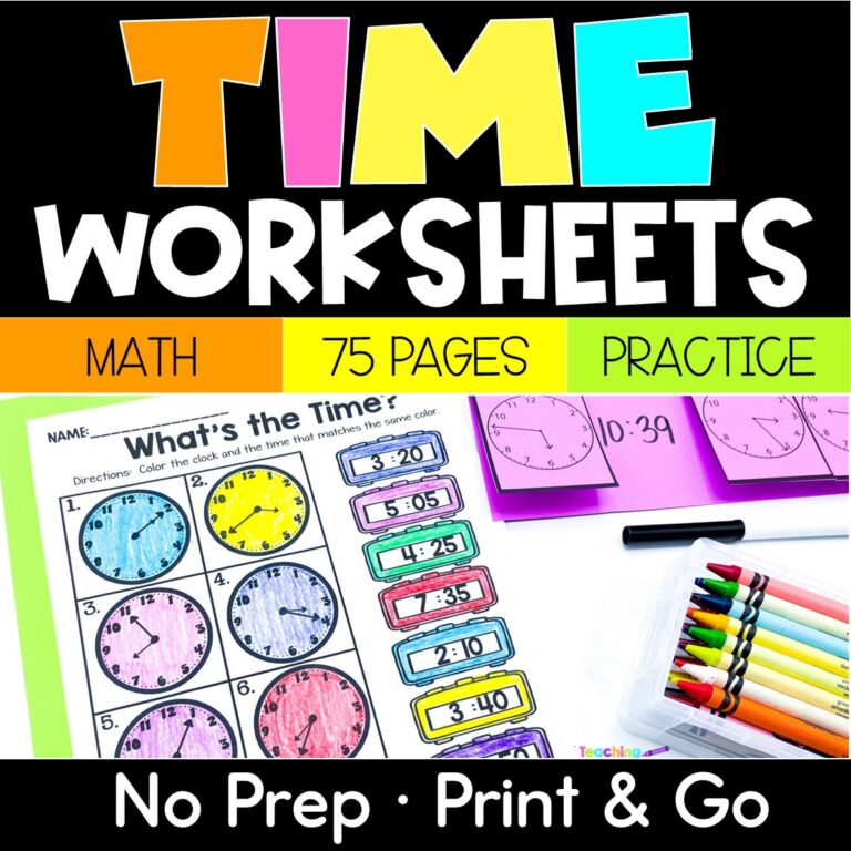 Telling Time Worksheets – Printable Clocks & Time Practice