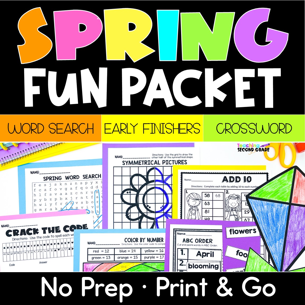 Spring Worksheets No Prep Fun Packet March & April