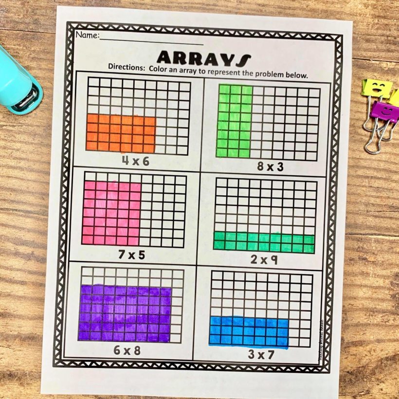 Array Homework Task How to Teach Arrays - Teaching Ideas Made Easy