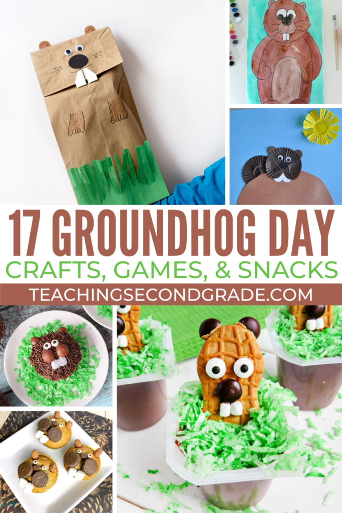 Will the groundhog see his shadow? I don't know, but I CAN tell you that these groundhog day crafts and activities are a fun way to beat the winter blues. #teachingsecondgrade #groundhogday #easykidscrafts #kidssnacks #kidsactivities | Groundhog Day | Easy Crafts for Kids | Groundhog Day Crafts for Kids | Kids Snacks | Easy Kids Activities