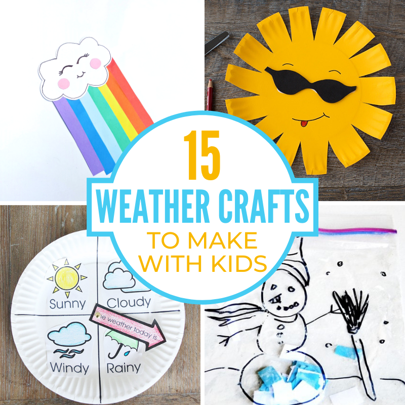 Teaching about Weather? Use these weather crafts ideas for hands-on learning. Smiling sunny faces, dark rain clouds, gorgeous rainbows, and even some snow! #teachingsecondgrade #weathercrafts #learningweather #weather #craftsforkids | Second Grade Activities | Weather Crafts for Kids | Easy Crafts for kids | Learning about Weather | Teaching about the Weather |