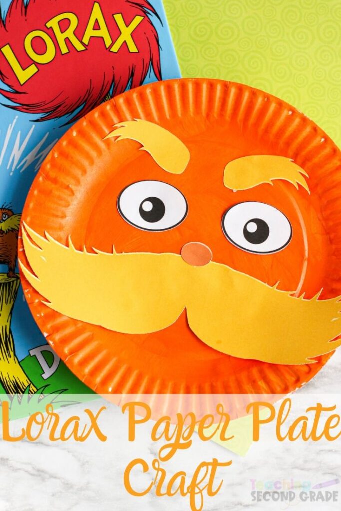 The Lorax is a fun creature and kids love putting together this Lorax Paper Plate Craft. A fun thing to do to honor Dr. Suess. #drseuss #lorax #paperplatecraft #teachingsecondgrade #kidsactivity #kidscrafts | Easy Kids Activity | Dr Seuss Craft | Paper Plate Crafts | Dr Seuss Lorax | Easy Kid Craft