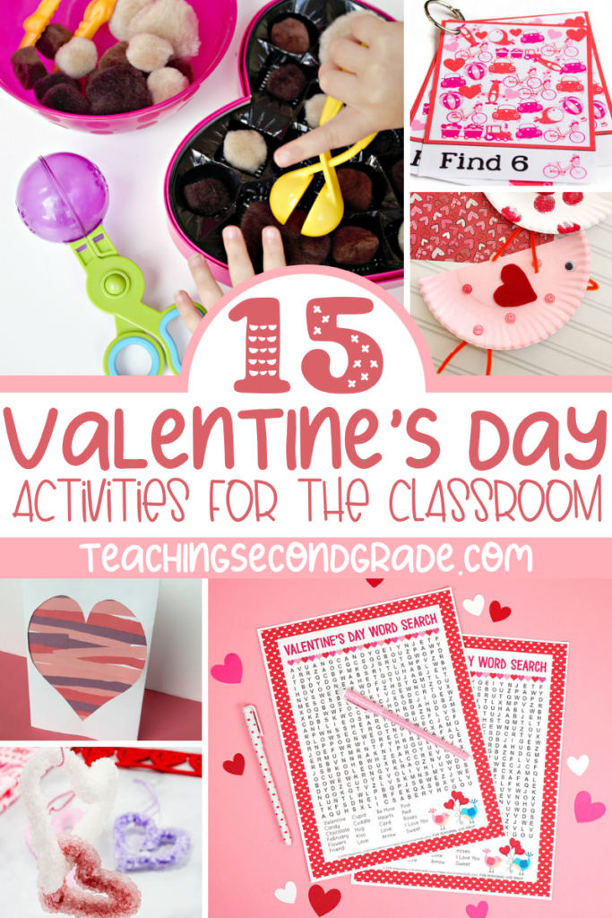 Looking for fun Valentine's Day Activities to do as a class? Here you'll find activities to work on fine motor skills, counting, science, and more. #teachingsecondgrade #valentinesday #kidsactivities #classroomactivities #holidayfun | Valentine's Day Activities for kids | Classroom Valentine's Day Fun | Easy Kids Activities | Easy Holiday Activities | Classroom Activities