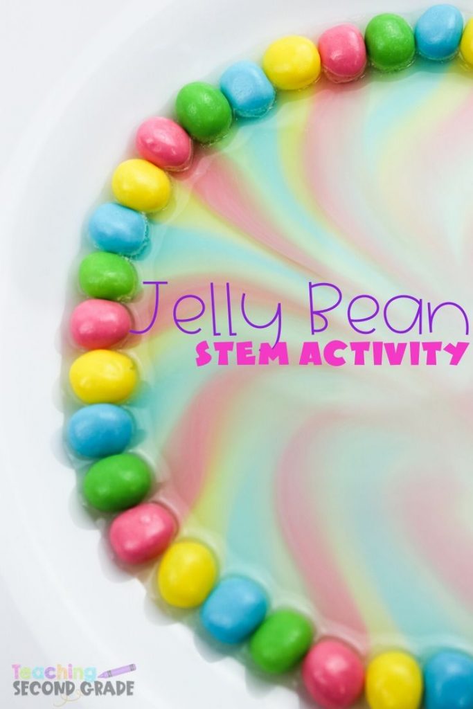This Jelly Bean STEM Experiment is perfect for hands-on learning. A great way for kids to play with science and thrive in a hands-on learning environment. #teachingsecondgrade #science #stem #stemactivities #scienceexperiments #handsonlearning | STEm Ideas | Science Experiments | STEM Activities | Hands-On Learning | Learning Through Play
