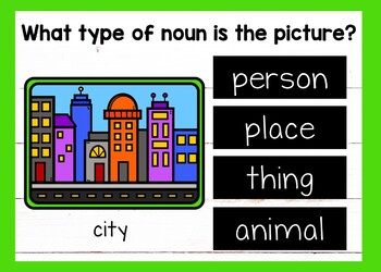 Nouns Person, Place, Thing, or Animal Boom Cards - Teaching Second Grade