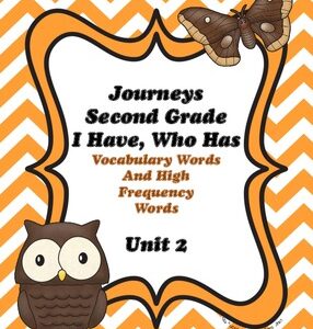 Journeys Second Grade Vocabulary