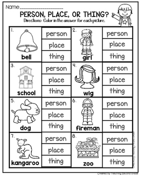 Nouns Worksheets - Teaching Second Grade