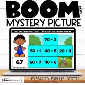Expanded Form 2 Digit Mystery Picture Boom Cards™