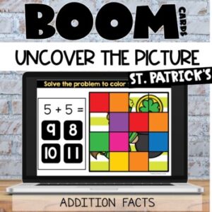 Hidden Pictures Boom Cards™ St. Patrick's Day Addition Facts
