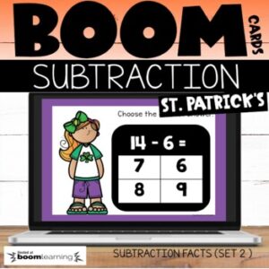 St. Patrick's Day Subtraction Facts Set 2 Boom Cards™