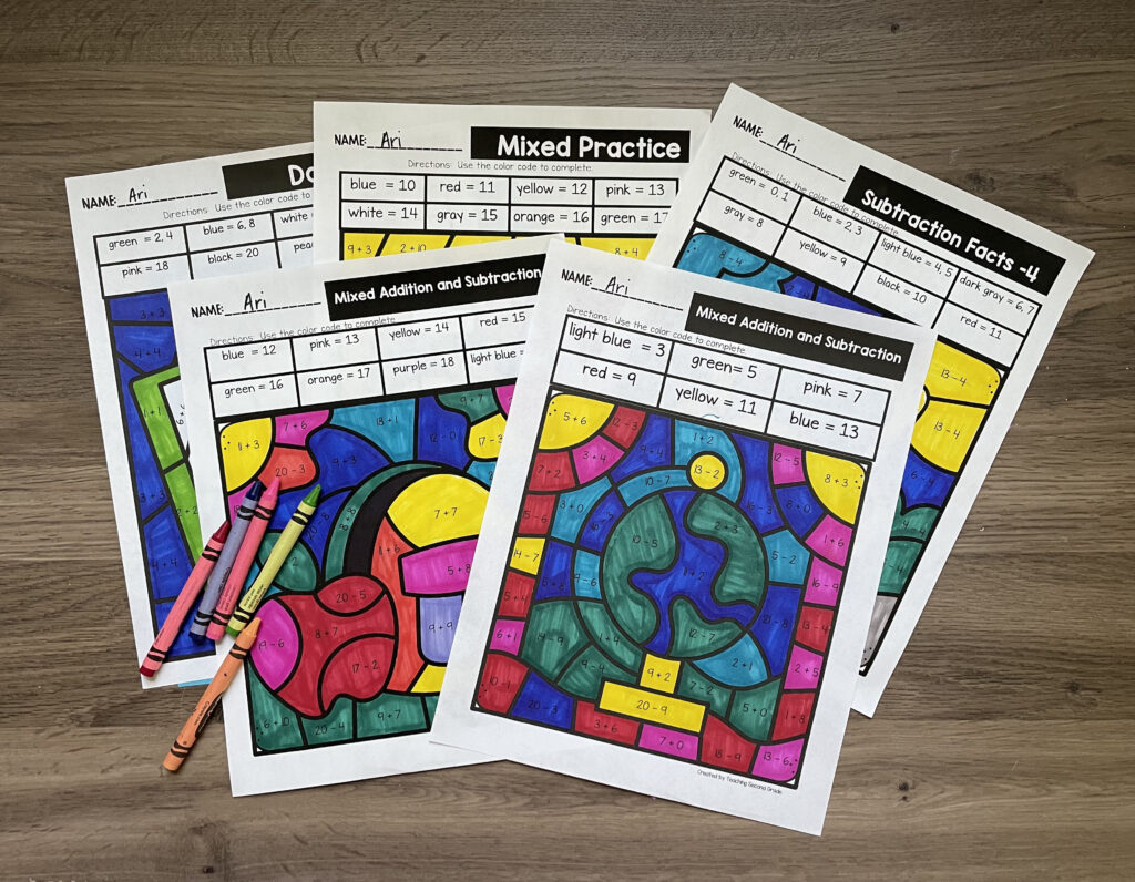 Back to School Color by Number - Teaching Ideas Made Easy