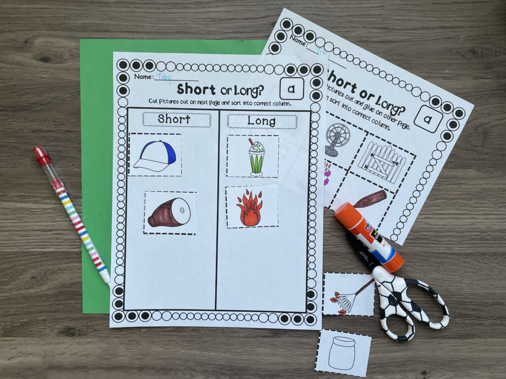 short and long vowels