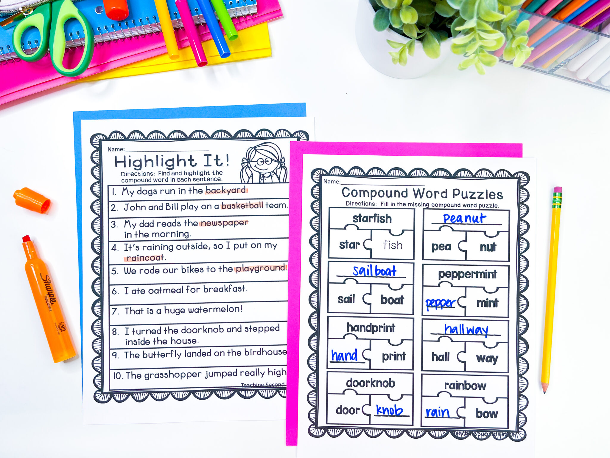 Compound Word Worksheets for Kids - Teaching Ideas Made Easy