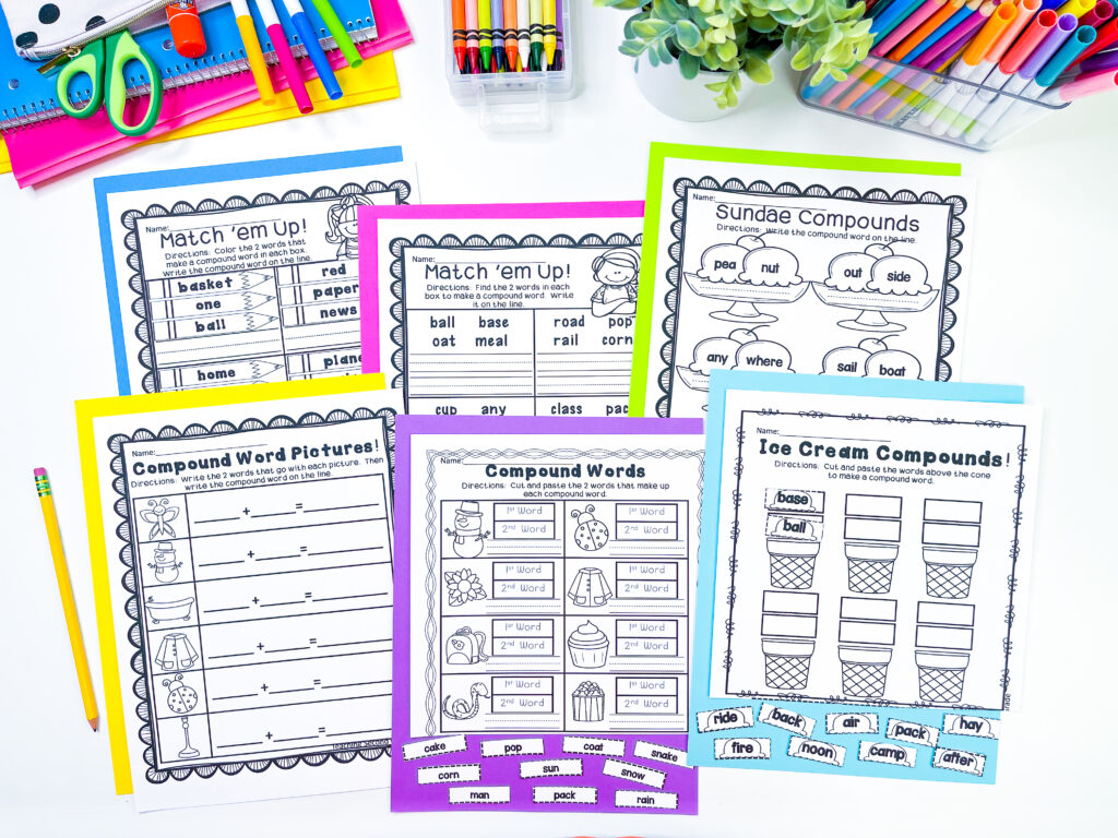 Compound Word Worksheets for Kids - Teaching Ideas Made Easy