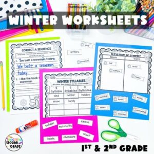 Winter Worksheets for Second Grade