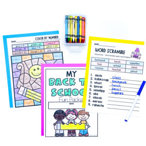 Back to School Fun Packet
