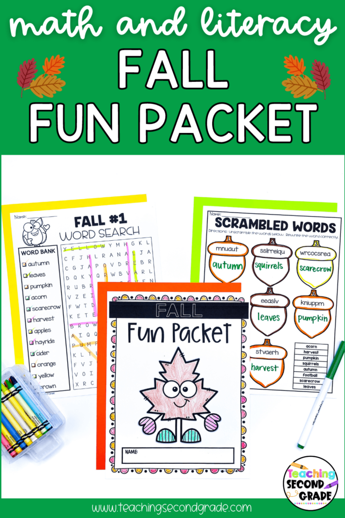 Fall Worksheets for 2nd Grade