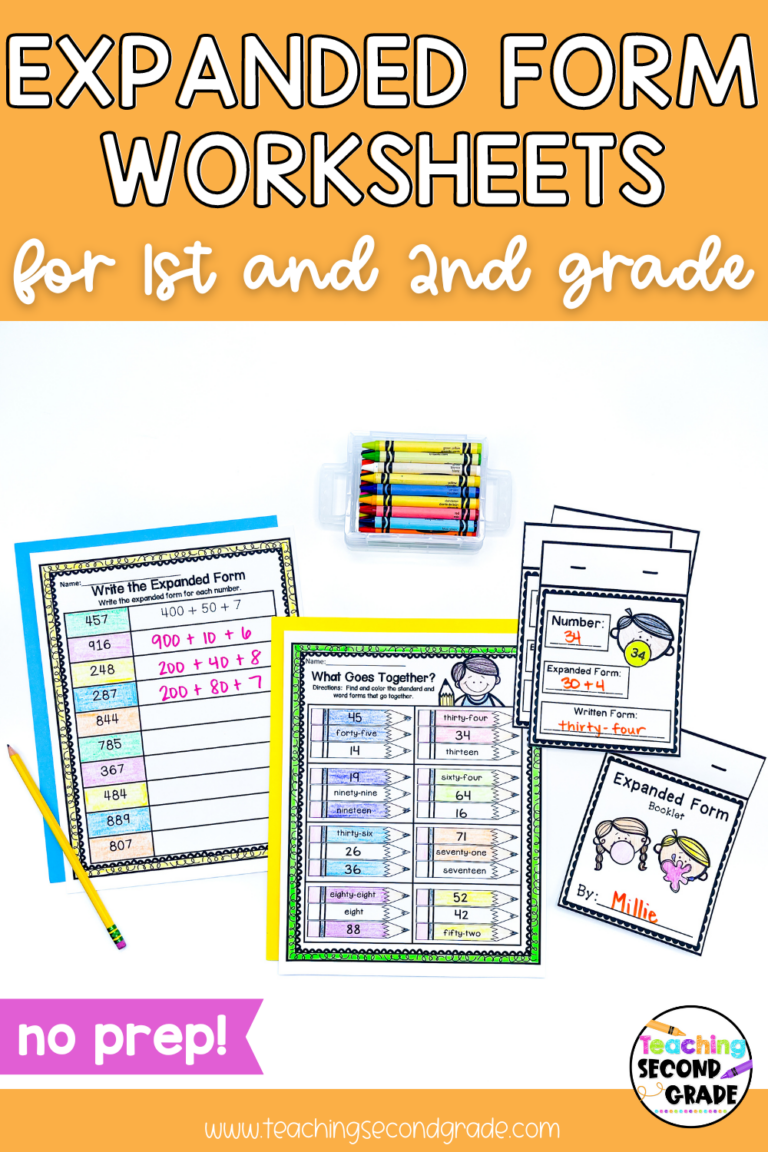 Expanded Form Worksheets - Teaching Ideas Made Easy