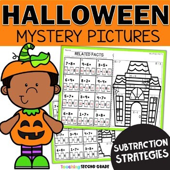 Halloween Subtraction Facts Strategies Mystery Pictures
