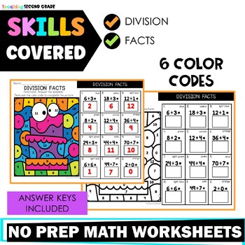 Division Facts Color by Code - Image 3