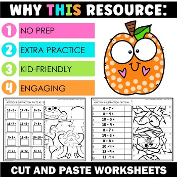 Halloween Addition & Subtraction Facts Mystery Pictures - Image 2