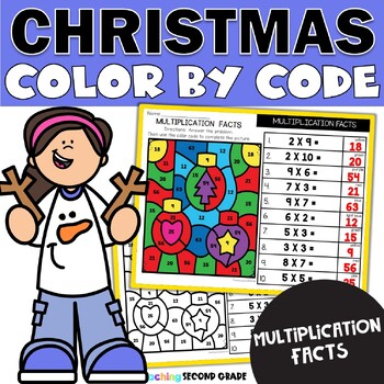 Christmas Multiplication Facts Color by Code - Teaching Ideas Made Easy