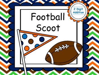 Football Scoot Task Cards 2 Digit Addition