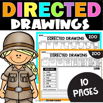 Directed Drawing Activities Zoo Animals - Teaching Ideas Made Easy