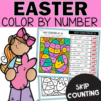 Easter Skip Counting 2s 5s 10s Color by Code Worksheets - Teaching ...
