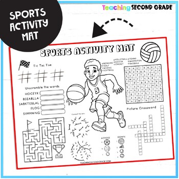 Sports Activity Placemats - Fun Mats for Busy Work and Time Fillers - Image 3