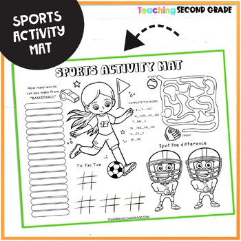Sports Activity Placemats - Fun Mats for Busy Work and Time Fillers - Image 4