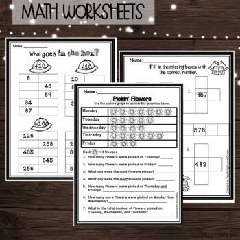 Spring Math and Literacy Worksheets - Image 3