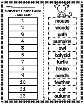 Mousekin's Golden House Worksheets and Activities - Image 2