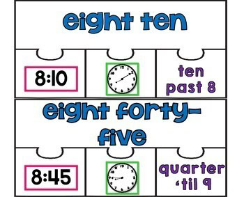 Telling Time to the Nearest 5 Minutes Math Puzzles - Image 3
