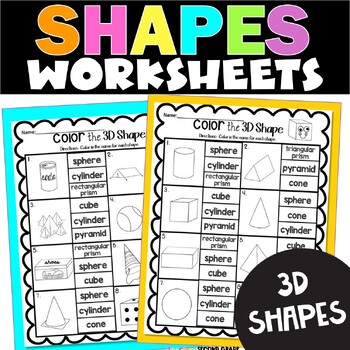 3D Shapes Worksheets
