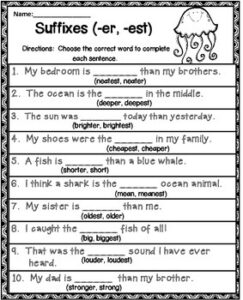 Suffixes ELA Center - Teaching Ideas Made Easy