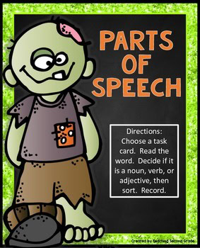 Halloween Parts of Speech ELA Center - Teaching Ideas Made Easy