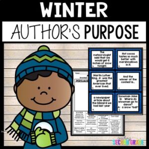 Winter Author's Purpose Task Cards