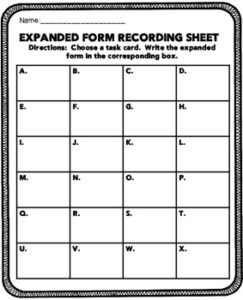 Expanded Form Tens and Ones Math Task Cards with 2 Digit Numbers ...