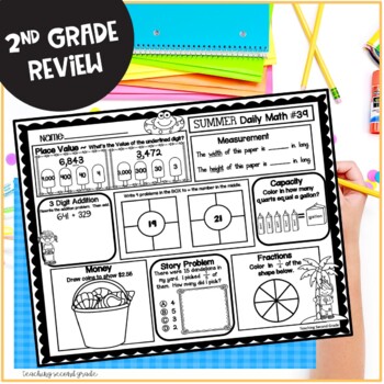 Summer Daily Math for 2nd Grade - Image 3