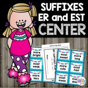 Suffixes er and est Endings ELA Task Cards