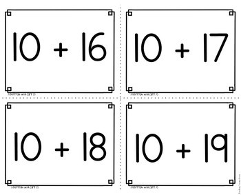 Addition Facts to 20 Math Game for 1st and 2nd Grade - Image 3