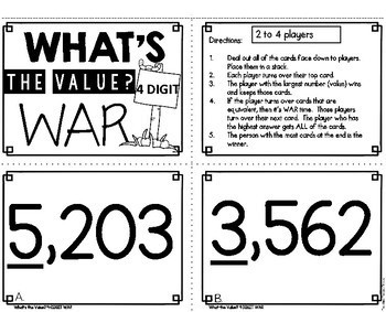 4 Digit Place Value (What's the Value) Math Game - Image 2