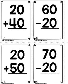 2 Digit Addition and Subtraction Math Game (no regrouping) - Image 3