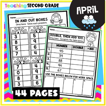 April Math Worksheets for 2nd Grade - Image 3
