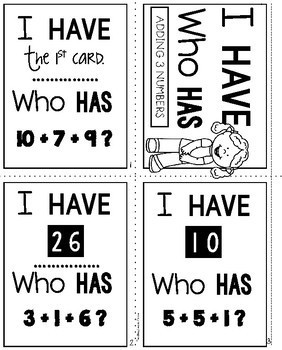 Adding 3 Numbers I Have Who Has - Image 2