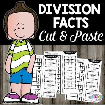 Division Cut and Paste Math Worksheets