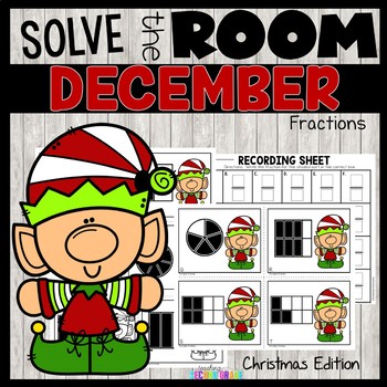 Fractions Christmas Math Task Cards - Teaching Ideas Made Easy