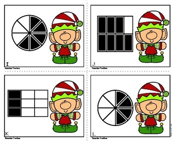 Fractions Christmas Math Task Cards - Teaching Ideas Made Easy
